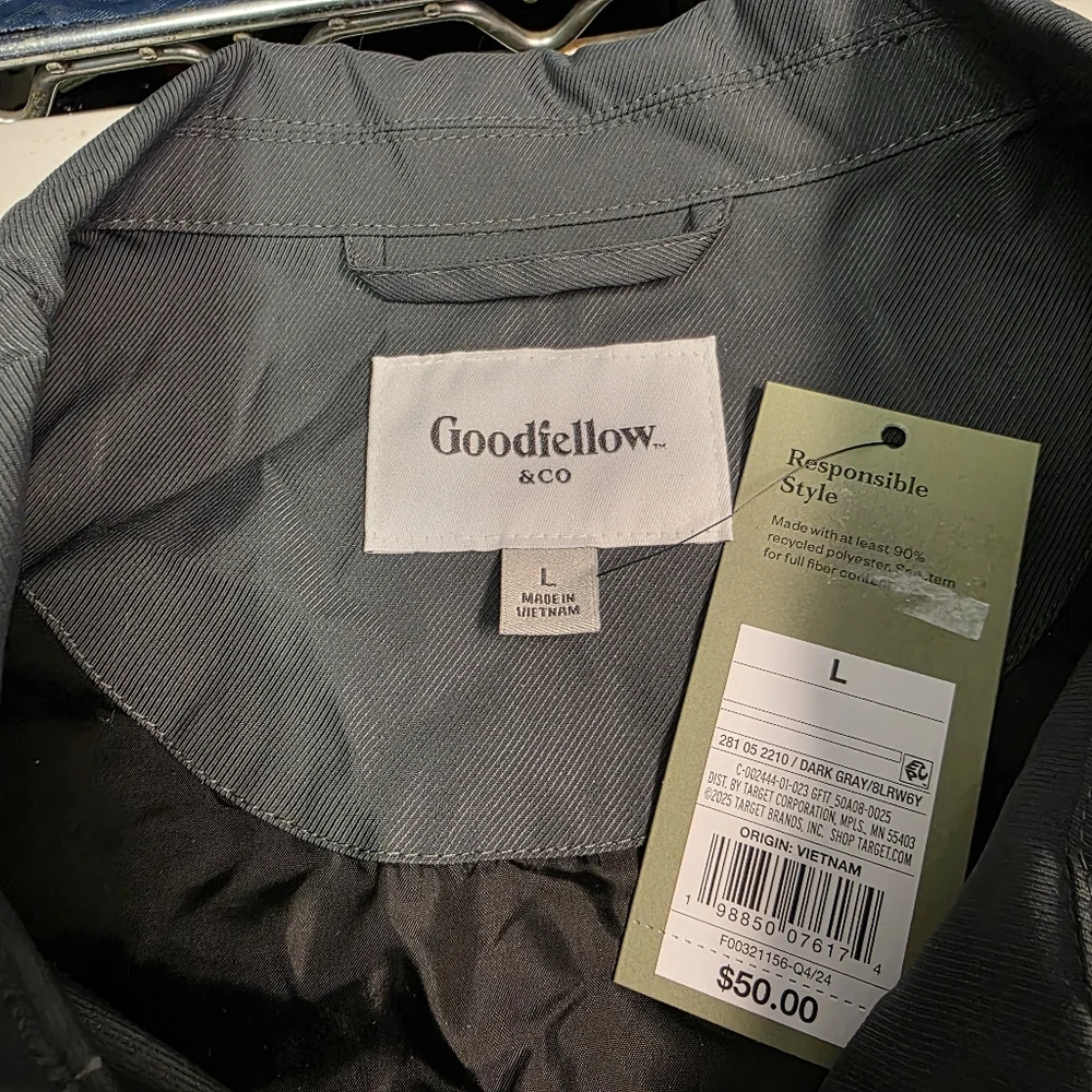 Goodfellow & Co‎ Men's Utility Jacket Dark Grey Size L